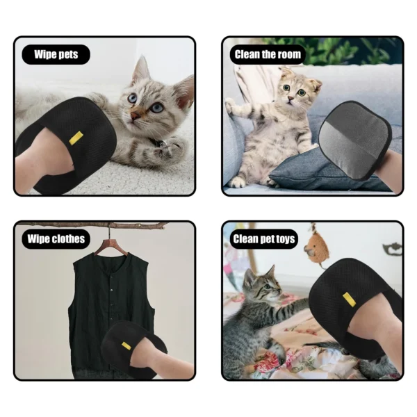 Pet Hair Removal Tool Reusable Static Removal Gloves, Double-Sided Grooming Gloves for Pets, Removes Pet Fur Hair for Carpets – Bild 6