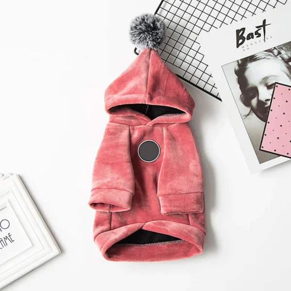 Winter Warm Cat Dog Hooded Coat Soft Pet Clothes for Small Dogs Cats Yorkshire Chihuahua Pullovers Pets Clothing manteau chien - Image 3