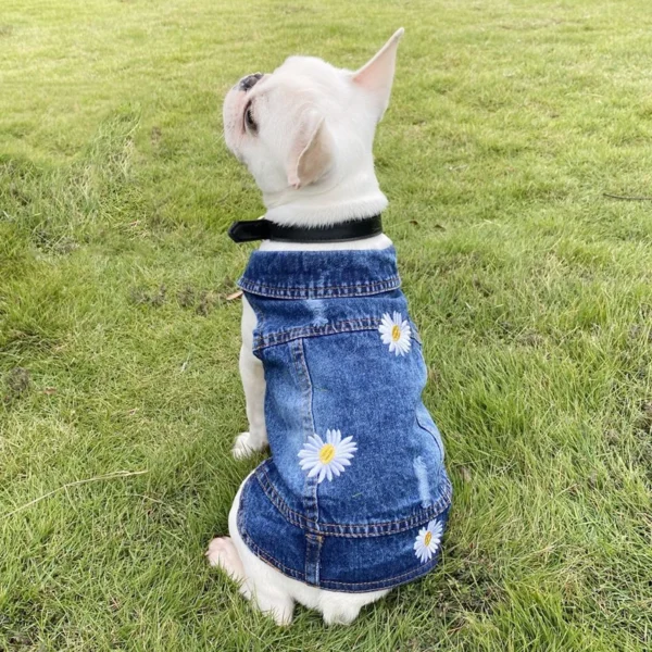 XS-2XL Denim Dog Clothes Cowboy Pet Dog Coat Puppy Clothing For Small Dogs Jeans Jacket Dog Vest Coat Puppy Outfits Cat Clothes - Image 3