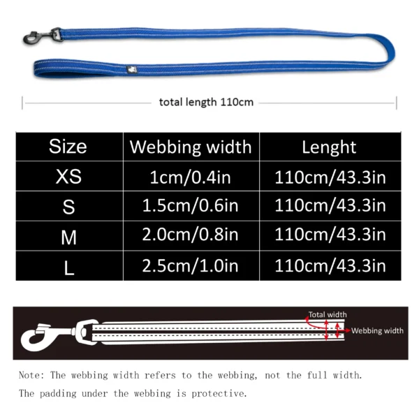 Truelove Soft Dog Pet Leash in Harness and Collar Reflective Nylon Cat Mesh Walking Training 11 Color Length 110cm TLL2111 - Image 4