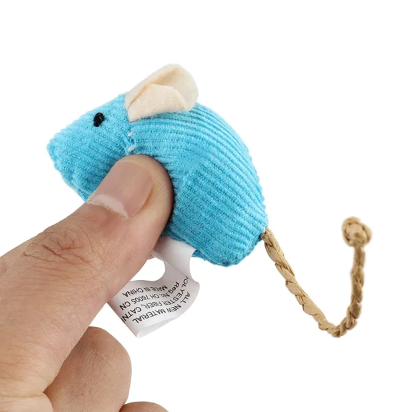 6pcs Mix Pet Toy Catnip Mice Cats Toys Fun Plush Mouse Cat Toy For Kitten - Image 5