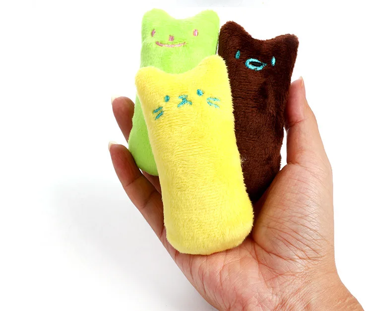 1 Pc Random Color Catnip Cat Toys Pillow Interactive Cat Toy Catnip Pet Supplies Pillow Thumb Teeth Grinding Bite Mint Cat Toy - Image 4