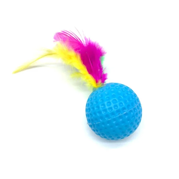 10pcs Mixed Funny Plastic Golf Ball with Feather Cat Toy Interactive Kitten Cat Teaser Ball Toy Pet Supplies – Bild 6