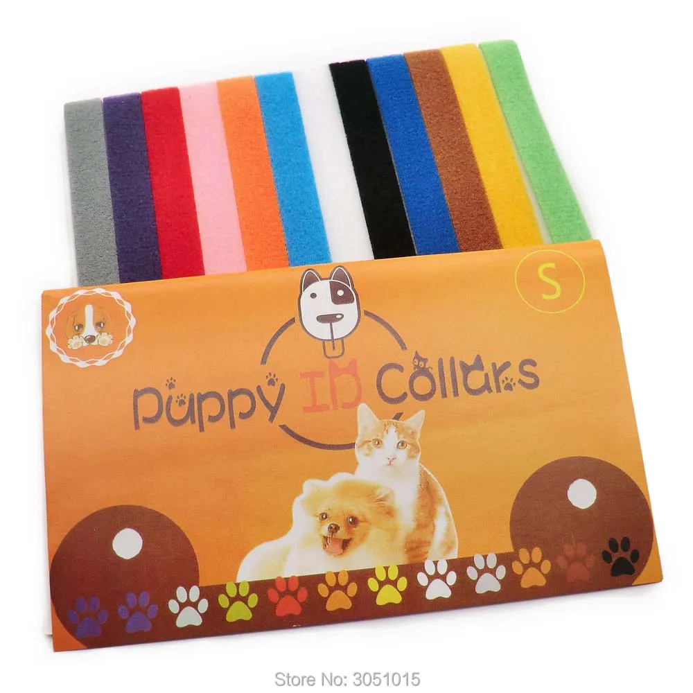 KIYUE 12 Pcs Puppy Whelping Collars Newborn Pet Collars Soft Adjustable ID Bands Puppy ID Collars For Newborn Pet Dog Cat — изображение 3