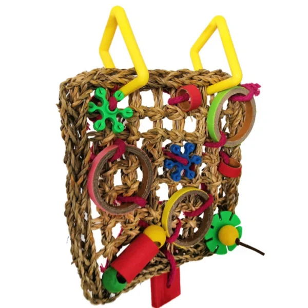 Colorful Hanging Parrot Bird Molar Toy Articles Parrot Bite Pet Bird Toy for Parrot Training Bird Swing Biting Toy - Image 3