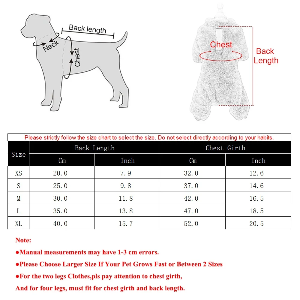 Pet Dog Clothes Soft Warm Fleece Dog Jumpsuit For Small Medium Dogs Cat Winter Puppy Kitten Clothing Chihuahua Yorkshire Outfits - Imagem 2