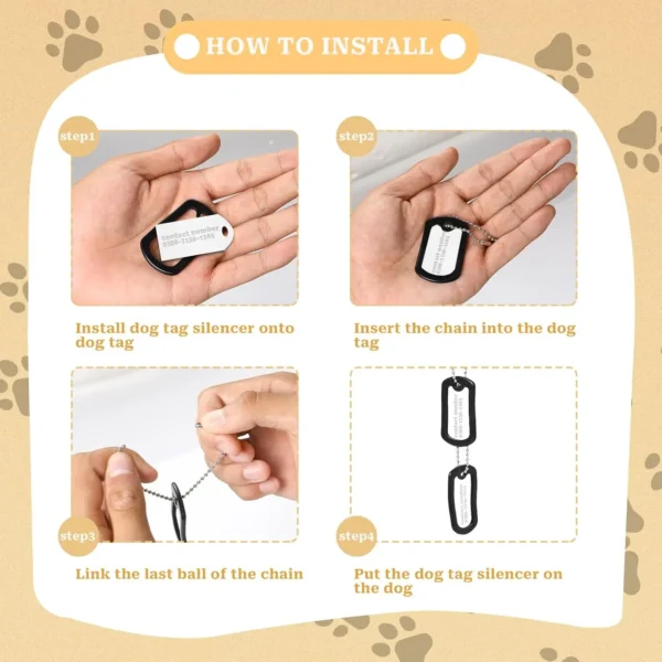 10-20Pcs Dog Tag Silicone Silencer Military Dog Tags Silencers ID Tags Rubber Case for Pet Collar Reduce Noise and Protect Tag - Image 5