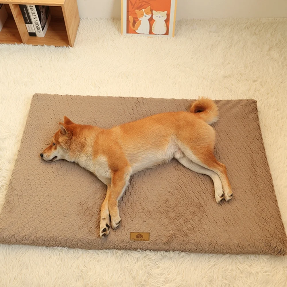 3D Foam Pet Bed With Removable Washable Faux Fur Cover Orthopedic Waterproof Dog Bed For Crate Anti-Slip Bottom Dog Bed - Imagen 2