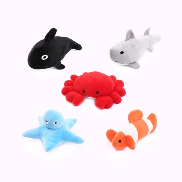 Cat Toys Ocean Catnip plush toys Bite resistant teething pet supplies - Image 2