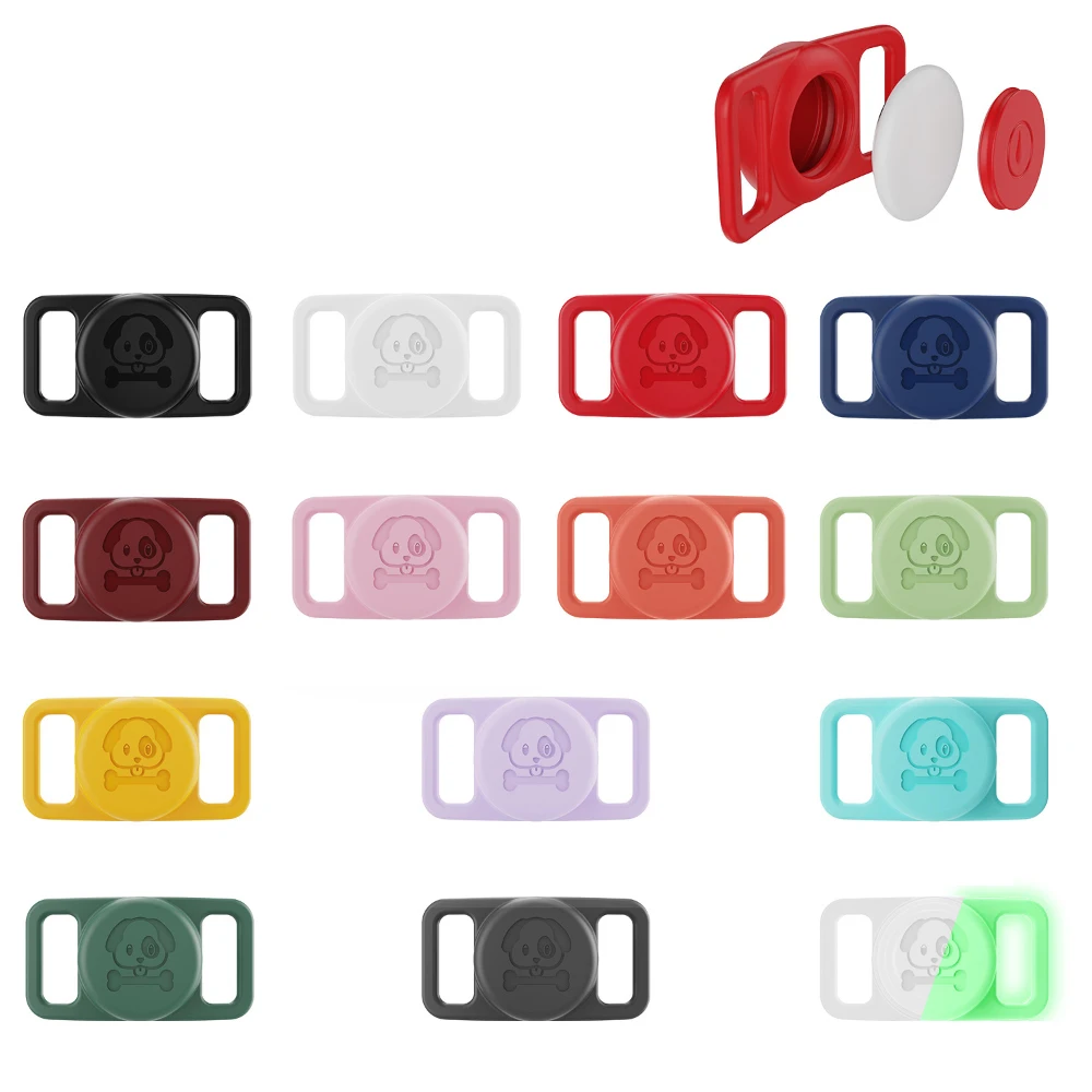 AirTag Pet Collar Holder for Dog Cat Waterproof Silicone Hidden Loop GPS Finder AirTag Dog Collar Anti-Lost Tracker Accessories – Bild 3