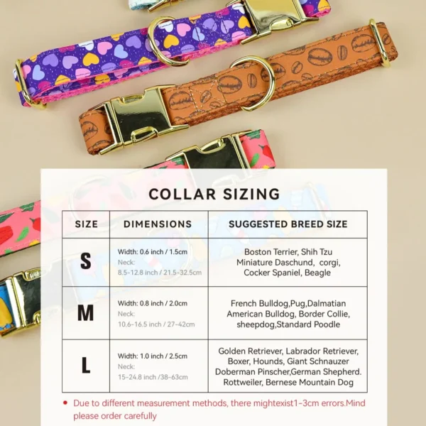 Valentine's Day and New Year Gifts For Medium Dog And Small Dog Cute Pet Collar Double Sided Printed Pet Dog And Cat Collar - Image 3