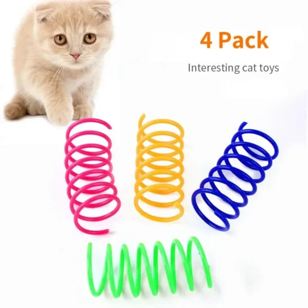 8/12pcs Cat Toys Interactive Wide Durable Heavy Gauge Pet Kitten Colorful Springs Cat Toy Coil Spiral Springs Dog Toys - Image 5