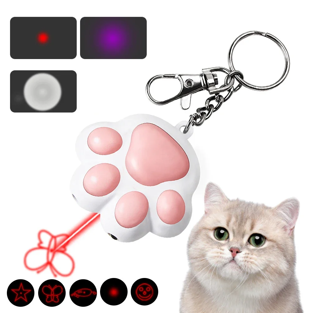 Laser Transform Pattern Pet LED Cute Laser Cat Rechargeable Toy Interactive Bright Animation Pointer Light Pen Toys Training Toy - Imagen 2