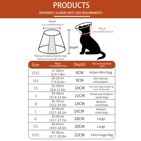 1pc Pet Elizabethan Collar for Dogs Comfy Cones to Stop Licking Protective Collar for Dog After Surgery Anti-Bite Lick - Image 3