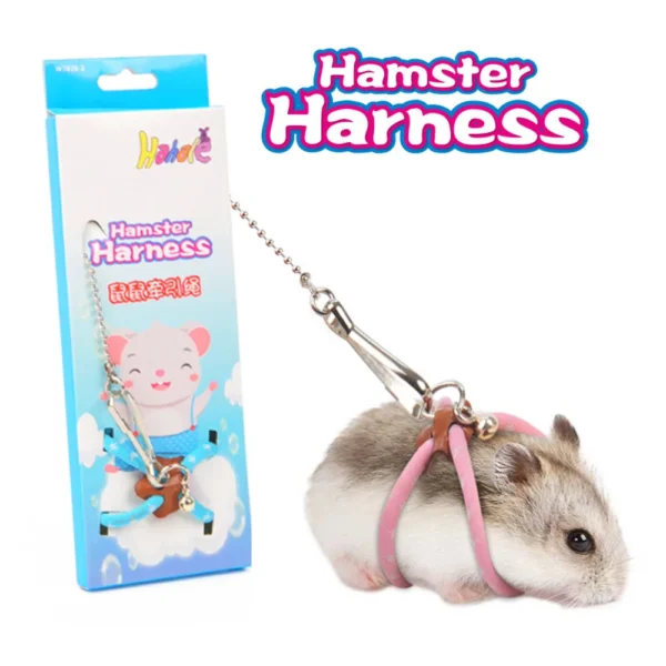 Small animal pet Leash Adjustable Soft set bird Mouse hamster Ferret pigskin strap bite resistant leash Guinea Pig accessories - Image 2