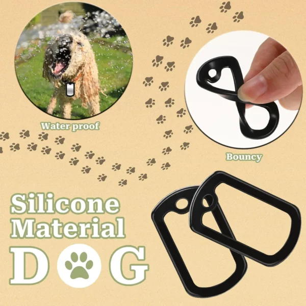 10-20Pcs Dog Tag Silicone Silencer Military Dog Tags Silencers ID Tags Rubber Case for Pet Collar Reduce Noise and Protect Tag - Image 2