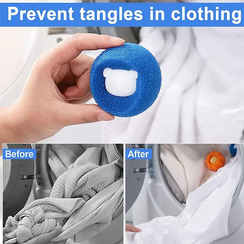Pet Hair Remover Reusable Ball Laundry Washing Machine Filter Wool Sticker Cat Hair Remover Pet Fur Lint Catcher pet grooming – Bild 4