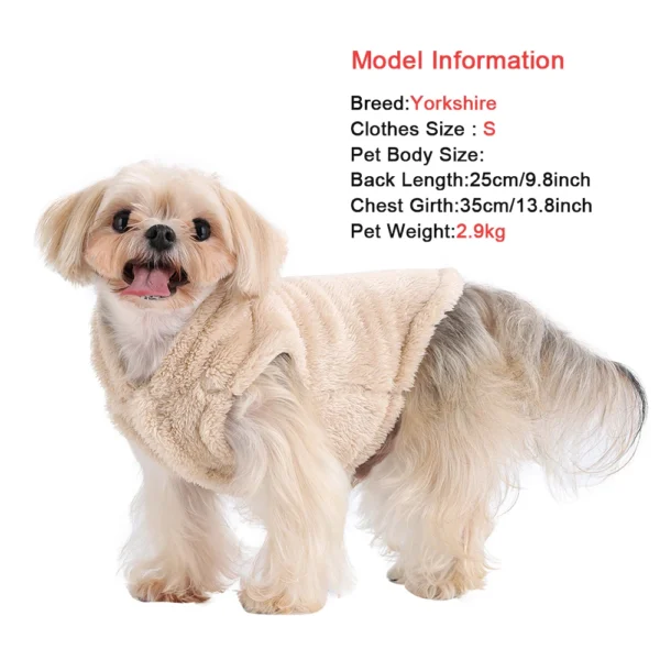 Winter Pet Puppy Hoodie Sweater For Small Medium Dogs Cats Warm Fleece Dog Clothes Coat Yorkshire Chihuahua Jacket Pug Costume - Image 4