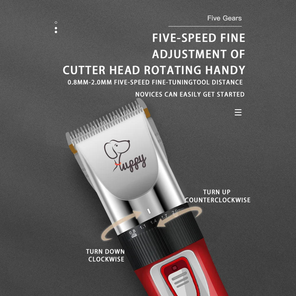 Dog Clipper Pet/Cat/Rabbit Hair Clippers Grooming Haircut Professional Trimmer Shaver Set Pets Cordless Rechargeable Promotions – Image 5