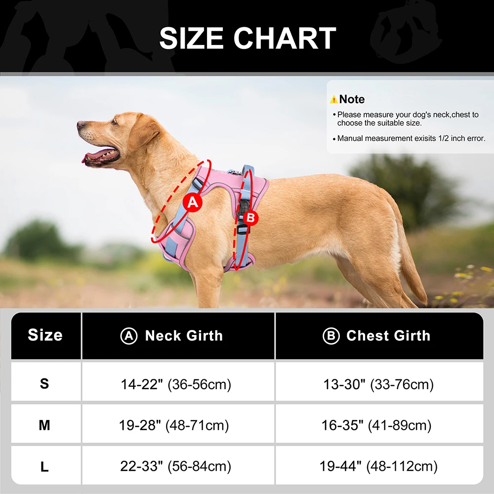 Mesh Breathable Dog Harness Nylon Reflective Dog Harnesses Vest Durable Pet Training Vest Adjustable for Small Medium Large Dogs - Imagen 6