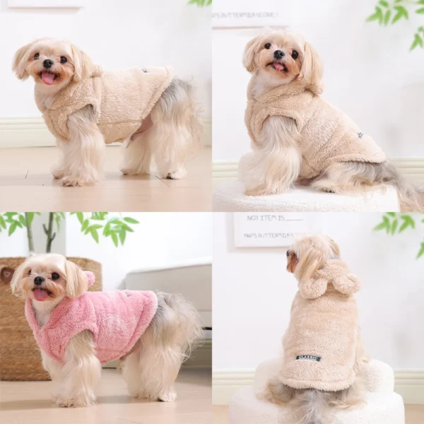 Winter Pet Puppy Hoodie Sweater For Small Medium Dogs Cats Warm Fleece Dog Clothes Coat Yorkshire Chihuahua Jacket Pug Costume - Image 5