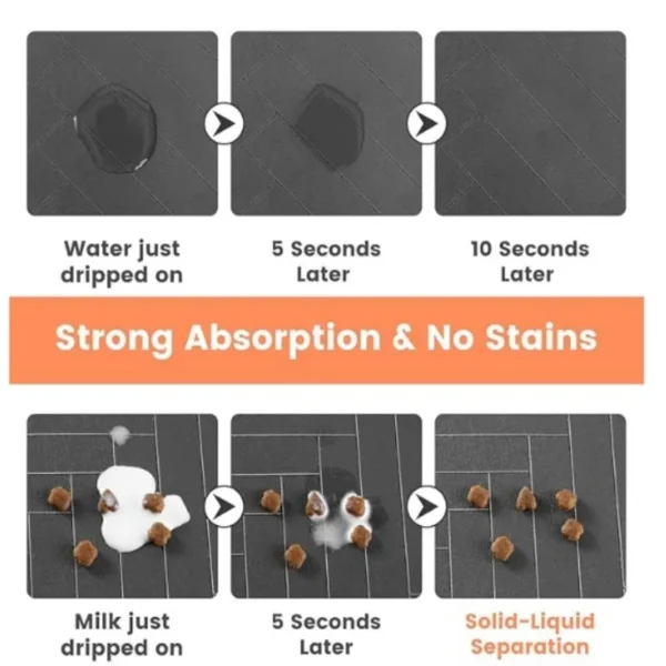 VIKAMA Summer Pure Colour Pet Mats Non-Slip, Water Absorbent, Wear-Resistant, Easy-To-Clean Dog Food Mats Cat Food Mats - Image 6