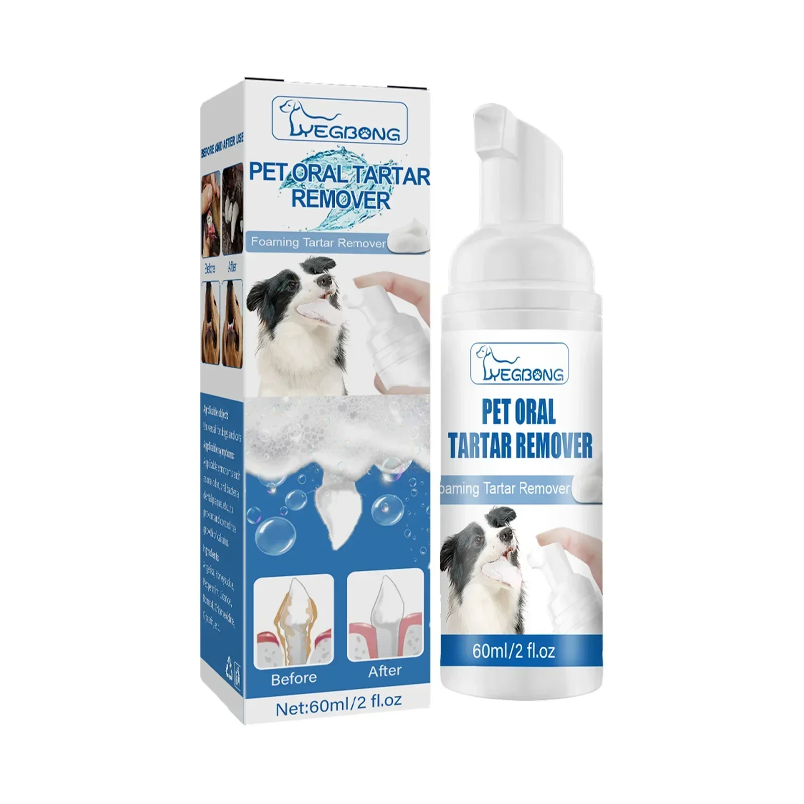 Pet Tartar Remover Natural Plaques Off & Tartar Remover for Dogs & Cats Freshen Breath Foam for Dogs & Cats Support Healthy Gums – Image 2