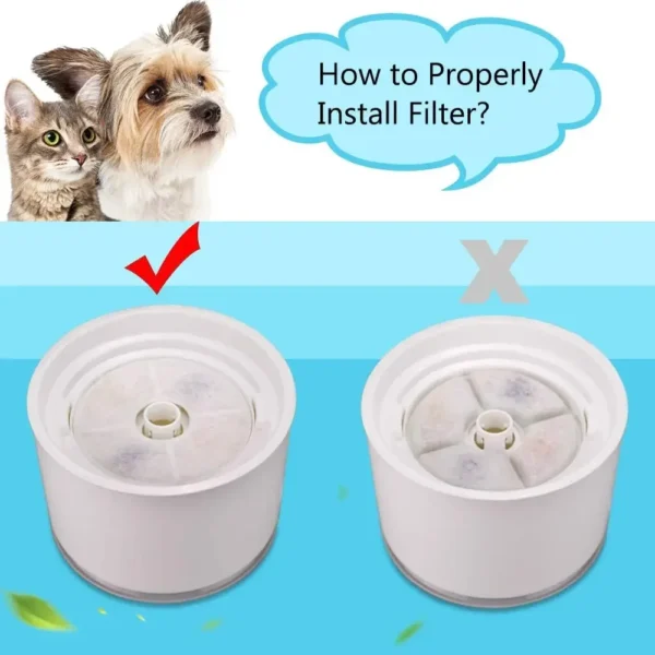 Replacement Activated Carbon Filter For Cat Water Drinking Fountain Replaced Filters For Pet Dog Flower Round Fountain Dispenser - Image 6
