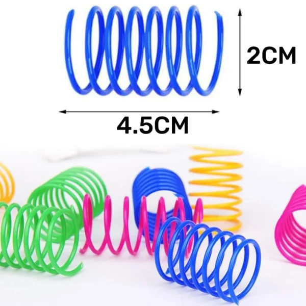 4-200PCS Cat Spring Toy Spiral Color Springs Cat toys Interactive High quality Plastic Spiral Springs Pet Toys Pet Products - Image 6