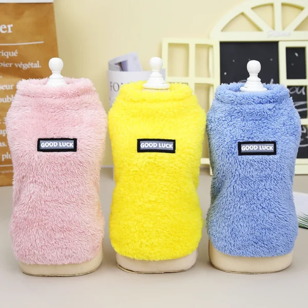 Soft Flannel Small Dog Clothes Winter Warm Puppy Cat Sweater Coat Chihuahua Pet Clothing Jumpsuit for Small Medium Dogs Yorkie - Image 2