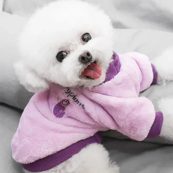 Warm Fleece Pet Clothes Cute Fruit Print Coat Small Medium Dog Cat Shirt Jacket Teddy French Bulldog Chihuahua Winter Outfit - Image 3