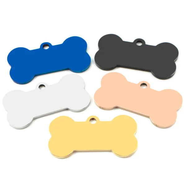 Stainless Steel 20Pcs Bone Dog ID Tag Keychain Engraved Pet ID Personalized Collar Tags Pendant Keyring Bone Pet Accessories - Image 2