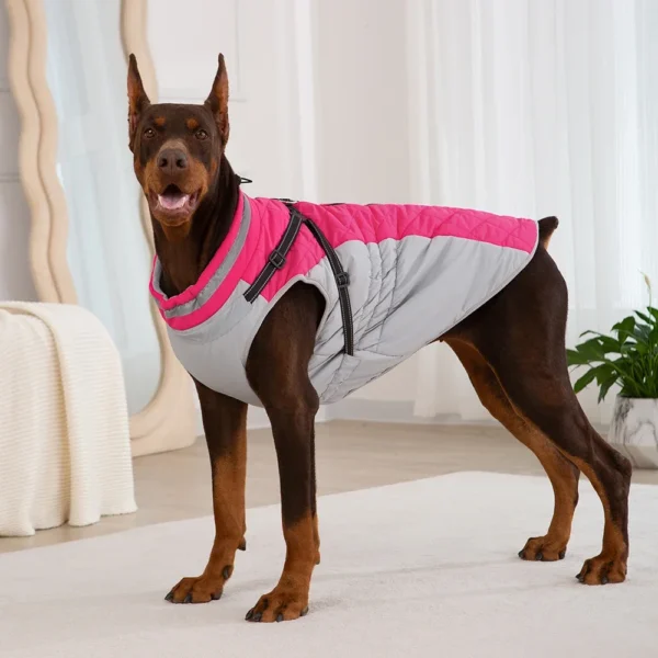 Waterproof Pet Jacket With Harness Winter Warm Dog Clothes for Small Large Dogs Labrador Coat Chihuahua French Bulldog Outfits - Image 3