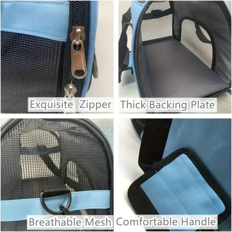 Cat Bags Portable Dog Carrier Bag Mesh Breathable Carrier Bags for Small Dogs Foldable Cats Handbag Travel Pet Bag Transport Bag - Image 5