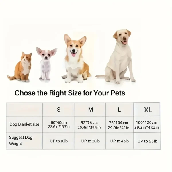 3pcs/1pc Thickened Pet Blankets with Paw Print & Bone Patterns - Soft Plush Machine Washable Dog Blankets for All Dog Sizes - Image 3