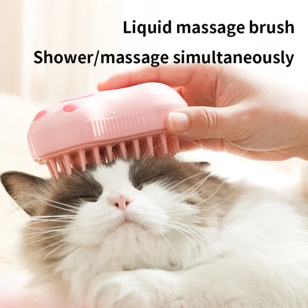 3 in 1 Pet Brush Cat Steam Brush Comb Dog Brush Electric Spray Cat Hair Brushes Massage Pet Grooming Hair Removal Combs - Imagen 3