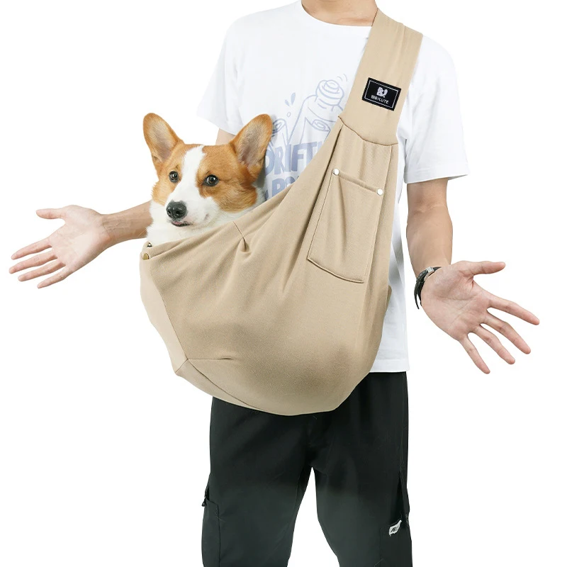 Pet Crossbody Shoulder Bag Outdoor Travel Portable Cat Puppy Sling Bag Cotton Comfortable Tote Pet Carrying Supplies – Bild 2