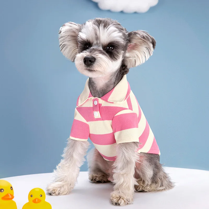 Pet Dog Polo Shirt Dog Clothes Summer Casual Clothing for Small Large Dogs Cats T-Shirt Chihuahua Pug Costumes Yorkshire Shirts — изображение 2