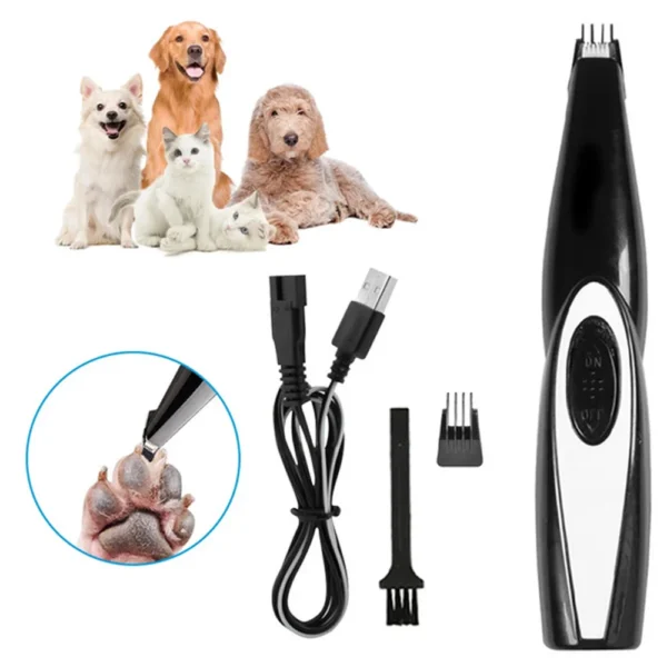 USB Rechargeable Pet Hair Trimmer for Dogs Cats Pet Hair Clipper Grooming Kit Cats Pets Foot Clipper Grooming – Image 6