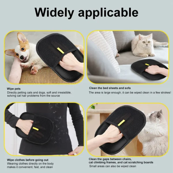 1/2/3/4/5pcs Pet Hair Remover Mitt Pet Hair Remover Gloves Deshedding Brush Glove for Dog Cat Rabbit with Long/Short/Curly Hair - Image 3