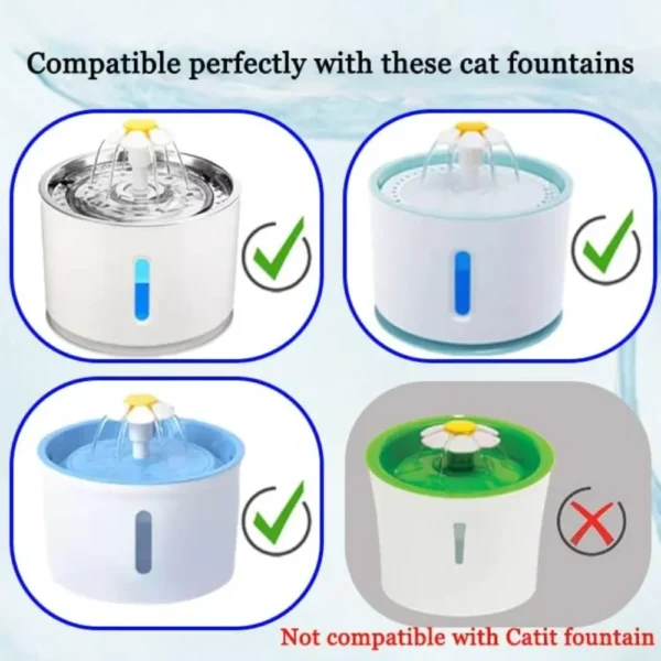 Replacement Activated Carbon Filter For Cat Water Drinking Fountain Replaced Filters For Pet Dog Flower Round Fountain Dispenser - Image 2