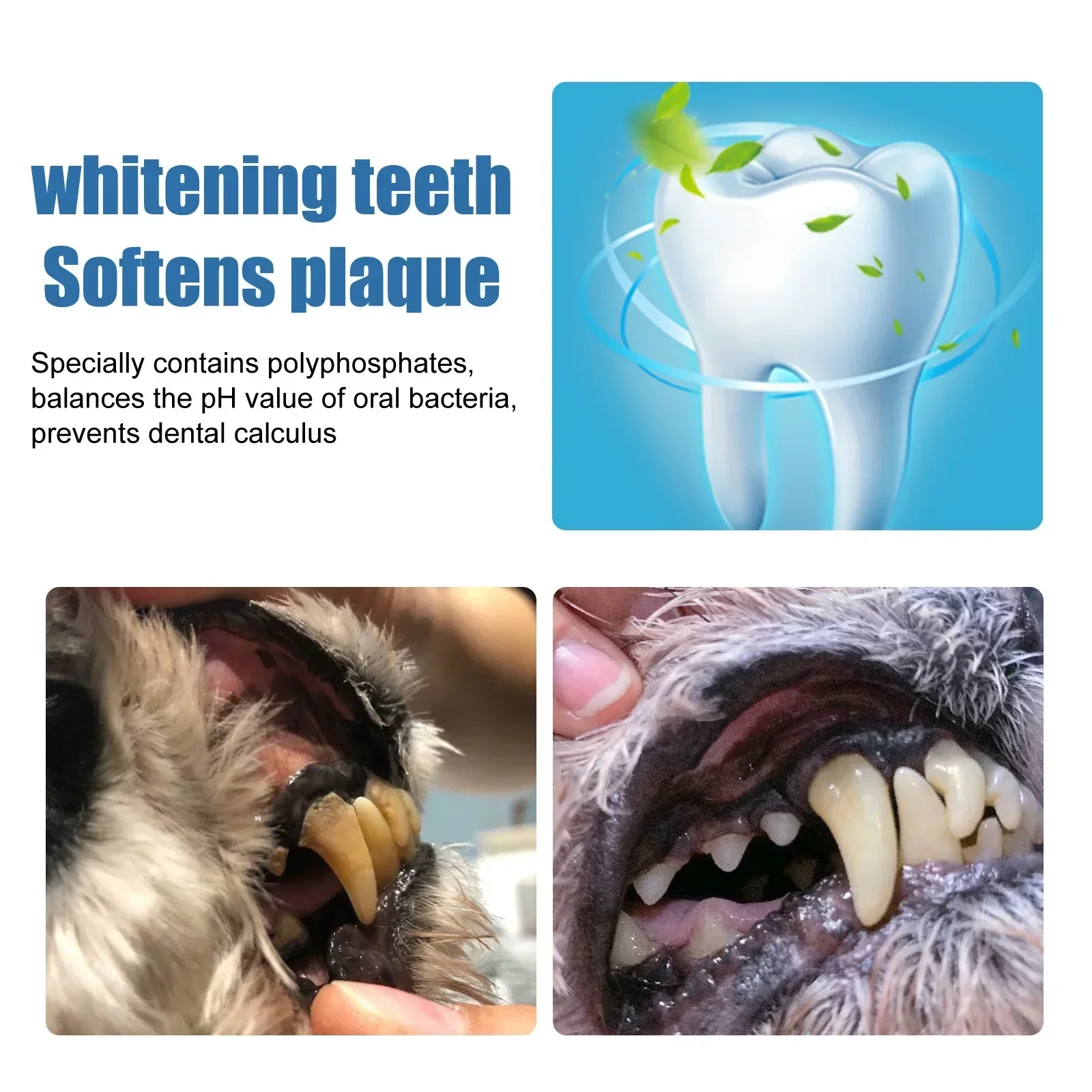 Pet Tartar Remover Natural Plaques Off & Tartar Remover for Dogs & Cats Freshen Breath Foam for Dogs & Cats Support Healthy Gums – Image 4