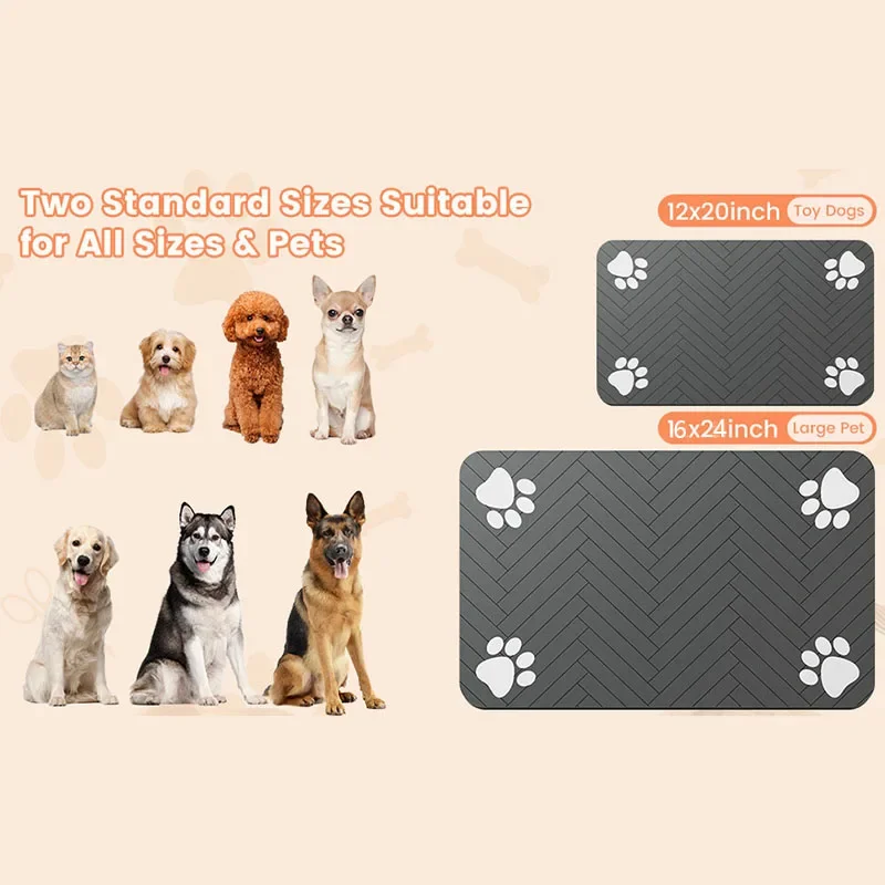 Pet Placemat Dog Food bowl Mat Drinking Feeding Placemat For Dog Cat Quick Dry Mat Waterproof Pet Bowl Pad Feeder Mats - Image 6
