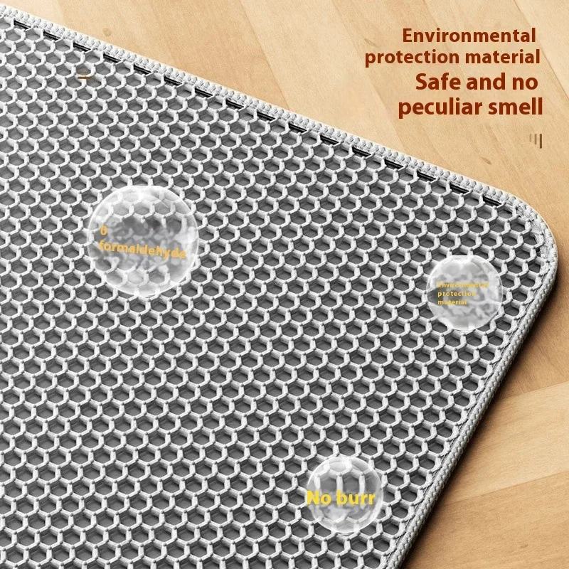 Premium Large Cat Litter Mat 90x60CM Waterproof Double Layer Litter Trapper Non-Slip Washable Pet Toilet Pad Sand Control – Bild 5