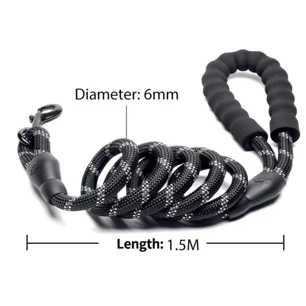 Strong Dog Leash Pet Leashes Reflective Leash for Big Small Medium Dogs Leash Drag Pull Tow Golden Retriever Dog Accessories - Image 2