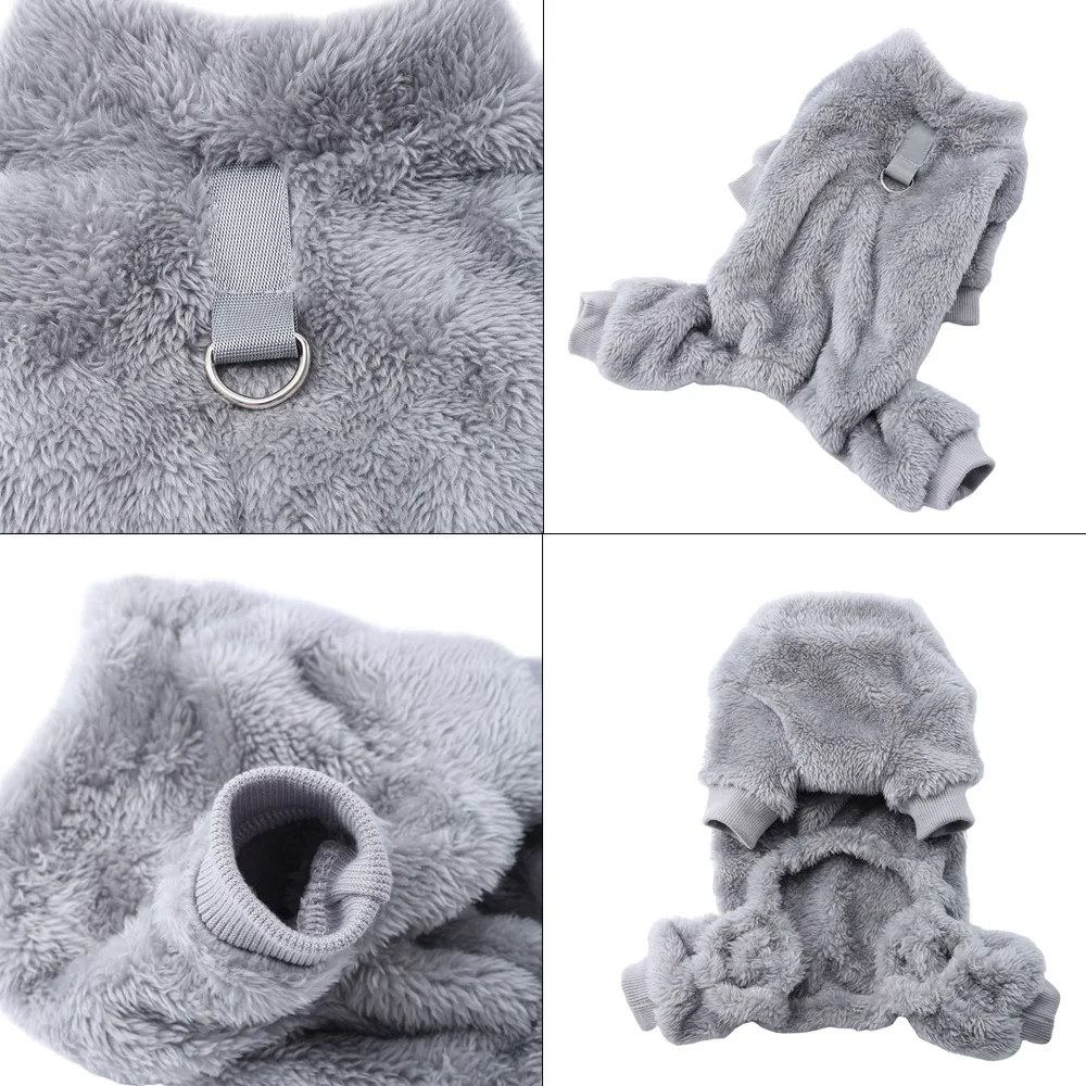 Pet Dog Clothes Soft Warm Fleece Dog Jumpsuit For Small Medium Dogs Cat Winter Puppy Kitten Clothing Chihuahua Yorkshire Outfits - Imagem 4