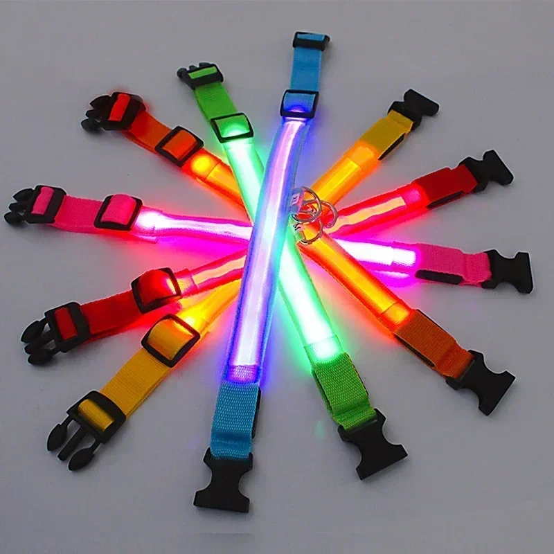 LED Glowing Dog Collar Adjustable Flashing Rechargea Luminous Collar Night Anti-Lost Dog Light HarnessFor Small Dog Pet Products - Imagem 5