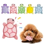 Mini cute turtle dog plush toy, squeaking dog teething sound toy, soft and safe, good for dental health, suitable for puppies