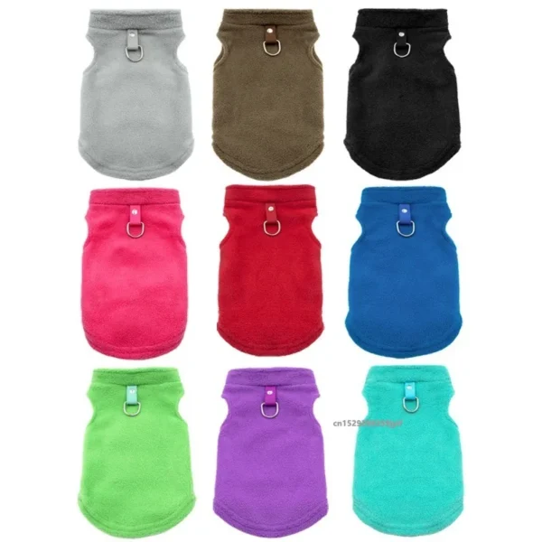 Warm Fleece Dogs Clothes Pet Jacket Vest with D-Ring For Small Dog Cats Clothing French Bulldog Costumes Chihuahua Coat - Image 6