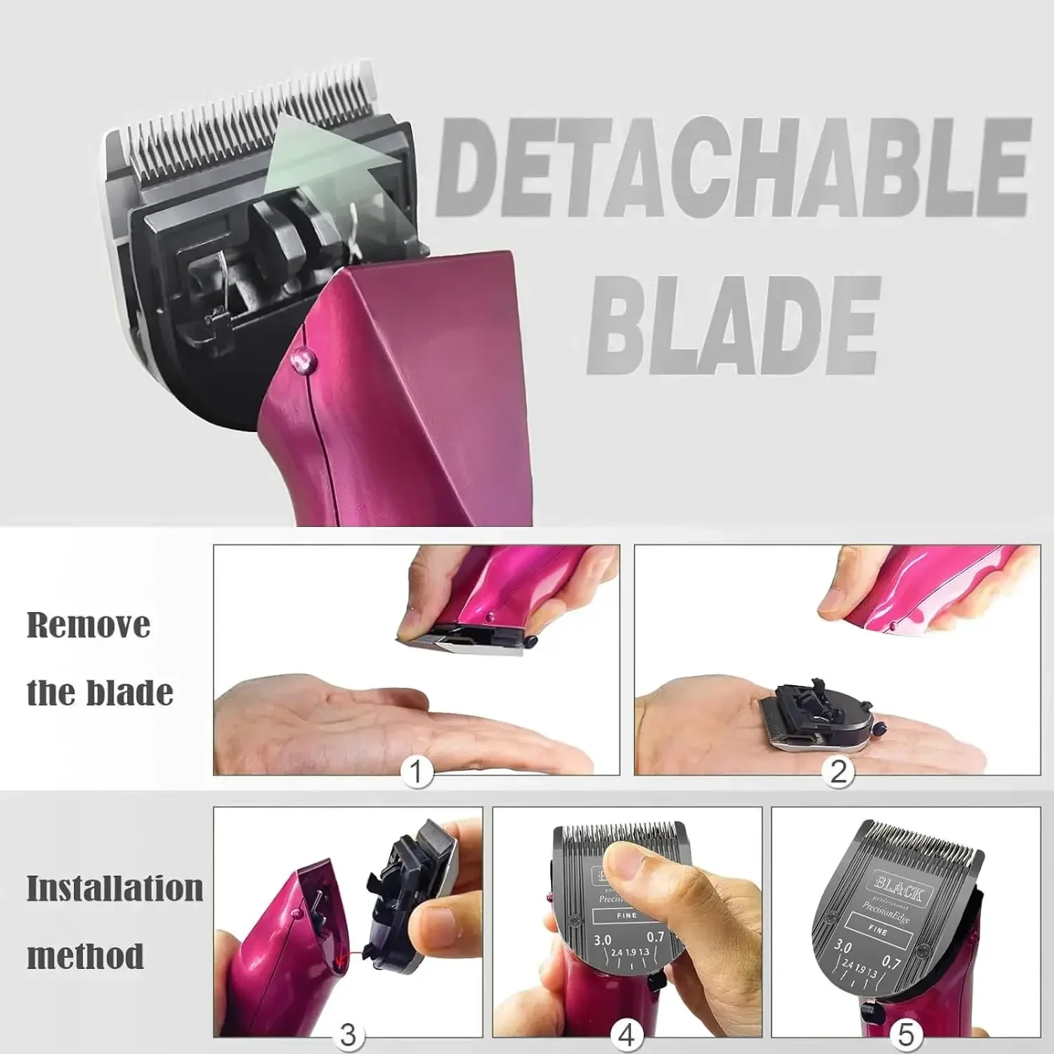 Pro Diamond Replacement 5in1 blade For Wahl Professional Animal Arco,Bravura,Chromado,Creativa,Figura,Motion Pet horse Clippers - Image 3